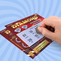 Kazanan Kartvizitler Özel Kazımalı Dijital Baskı Güvenli Promosyon Çözümleri Ücretsiz Tasarım Jackpot Karton/Dublex Karton