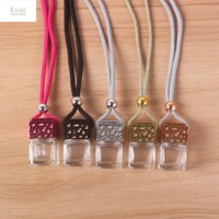 Flacon diffuseur de parfum carré en bois de 8 ml et 10 ml, vide et rechargeable, pour décoration intérieure automobile