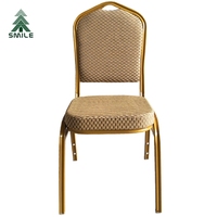 Chaises de banquet empilables en aluminium, en acier moderne, bon marché, durables, fabriquées en Chine, pour réception de mariage