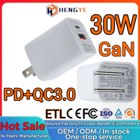 Adaptor Universal Colokan AS 30w Gan PD QC3.0 Pengisi Daya Ponsel Cepat Tipe c 20w 30w Blok Pengisi Daya Dinding Usb-c Pengisi Daya Dinding Usb-c