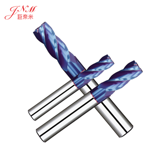 JNM HRC65 4-Flute Nano Blue Coated Solid <strong>Carbide</strong> Corner Radius <strong>End</strong> <strong>Mill</strong> R0.3 for CNC Milling Machining / Steel - Product Image 5