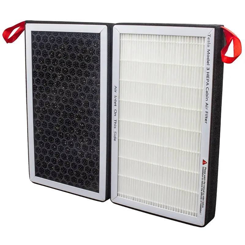 Car Interior Accessories HEPA Air Filter P.M2.5 Activated Carbon Conditioning Filter For tesla Model 3