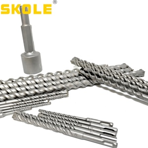Ensemble de forets pour marteau perforateur SDS Plus, pointe en carbure YG8, double/simple rainure, acier 40Chrome de haute qualité, tarière pour forage de puits d'eau - Product Image 4