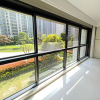 Ventana Corredera de Aluminio para Patio, Ahorro de Energía, Resistente al Viento, Buena Sellado a Prueba de Agua, Aislamiento Térmico, Insonorizada, para Baño