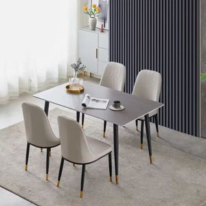 Sedia da Pranzo Moderna con Struttura <span class=keywords><strong>in</strong></span> Metallo e Rivestimento Rimovibile <span class=keywords><strong>per</strong></span> <span class=keywords><strong>Soggiorno</strong></span>, Hotel, Camera da Letto, Scuola, Ospedale, Parco, Palestra, Villa - Product Image 3