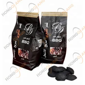 HongQiang Support Customer Brand Package Supermarket Briquettes Wholesale BBQ Pillow Bamboo Charcoal Cooking Coal