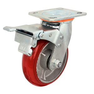 Heavy Duty 4/5/6/8inch Flatbed Cart <b>Casters</b> Iron Core Silent Swivel Heavy Load Capacity Tons Polyurethane Carton Industrial - Product Image 4