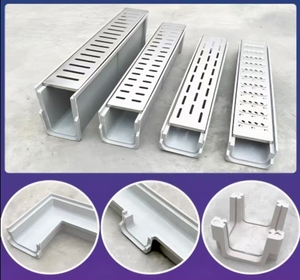 <span class=keywords><strong>Couvercle</strong></span> de gouttière en béton polymère d'acier et de fer de conception moderne pour les canaux de drainage routier et le trou d'homme de mur pour l'usage industriel - Product Image 2