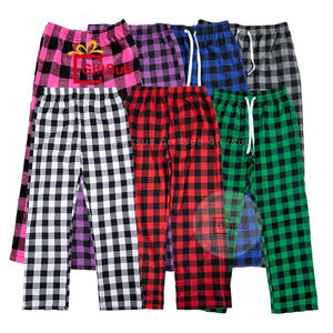 طباعة مخصصة عند الطلب النساء الجاموس منقوشة بيجامة السراويل عيد الميلاد منامة السراويل طباعة الشاشة الرباط صالة منقوشة ملابس النوم - Product Image 4