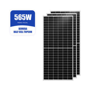 แผงโซลาร์เซลล์ DEMUDA 565W แบบสองหน้า แผงโซลาร์เซลล์ชนิด N สีดำทั้งหมด โมโนเซลล์ สำหรับใช้ในบ้าน - Product Image 1
