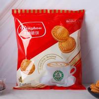 Prix de gros des biscuits chinois, biscuits croustillants au caramel aromatisés à la vanille 300g/sachet, biscuits sandwich
