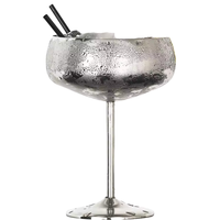 Verre à champagne sans pied en acier inoxydable, gobelet à eau en métal personnalisé, gobelet vintage pour boire