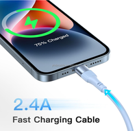 Top vente chaude 3 Pack 5 Pack 3FT 6FT 10FT Silicone USB câble de charge rapide pour iPhone 7 8 11 14 câble de transfert de données de charge