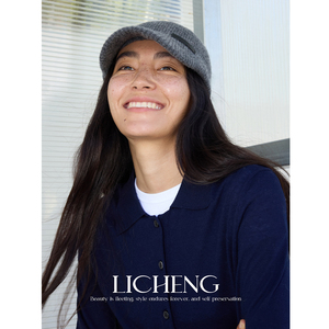 Casquette tendance en tricot pour femme, style bec de canard, pour l'automne et l'hiver, chaude, amincissante, polyvalente, type newsboy - Product Image 3