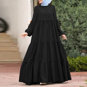 Vente chaude femmes Maxi robe à manches longues traditionnel musulman <span class=keywords><strong>Abaya</strong></span> pour la fête Dubaï été Style pour l'automne et le printemps - Product Image 5