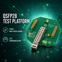 Cartes de développement et kits de test fiables 100G QSFP28 pour le test d'intégrité du signal et de la forme d'œil des modules optiques 4x25 Gbit/s