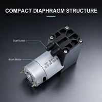 Pompe à air à micro-diaphragme 3L/min 80Kpa 50Kpa avec brosse à vide 6V-24V pour laboratoire médical OEM