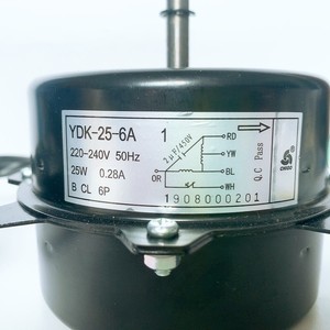 Moteur de ventilateur extérieur Chigo YDK-25-6A 220-240V 50Hz 25W 6 fils multi-vitesses, pièce de rechange - Product Image 1
