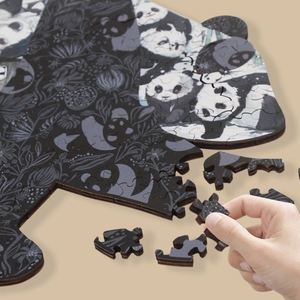 Rompecabezas de Madera de Panda Montessori para Niños, Irregular, Interactivo entre Padres e Hijos, Educativo Temprano, Dificultad Nivel Infernal - Product Image 2