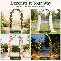 Arche de jardin en fer thermolaqué noir, treillis métallique, support pour roses grimpantes, résistant à la rouille, support pour plantes, décoration de mariage en extérieur