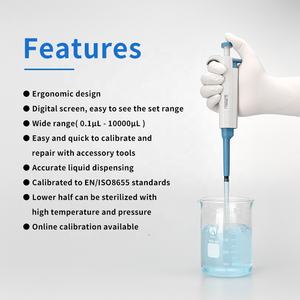 고정밀 단일 채널 피펫 디지털 디스플레이 광역 0.1-1000μL 실험실 사용을 위한 인체공학적 설계 - Product Image 6