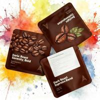 Offre Spéciale trois joints latéraux feuille d'aluminium emballage refermable Mini sachet de thé petite pochette Mylar plat thé café pochette Sachet