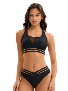 Bikini triangular sin espalda sexy de estilo americano europeo con característica de talla grande Patrón sólido transpirable y ecológico - Product Image 2