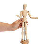 Mannequin articulé en bois Bonvada, couleur naturelle, tailles personnalisées, pour figurine d'action, modèle de dessin DIY pour la maison et le bureau