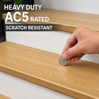 Marche d'escalier et plinthe en stratifié HDF AC5 Carb2, taille OEM, âme en HDF, pour villas, exportation USA, CA, Australie