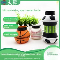 Botella de Agua Plegable de Silicona Creativa Personalizada OEM ODM, a Prueba de Fugas, para Viajes, Regalos, Estudiantes, Deportes al Aire Libre
