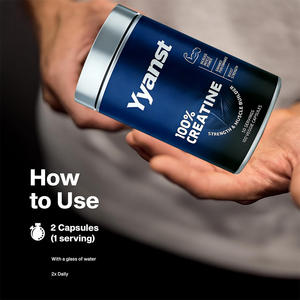 Cápsulas de Monohidrato de Creatina para Adultos de Marca Privada para el Desarrollo de Masa Muscular Magra y la Fuerza, Alimento Natural Bajo en Carbohidratos de Grado Alimenticio - Product Image 2