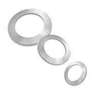 Rondelle de sécurité moletée double face DIN9250 en acier inoxydable, finition naturelle, à dents, anti-desserrage