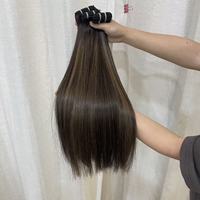 Extensions de Cheveux Humains Européens de Haute Qualité, Double Trame, Alignés Citicule, Couleur Brun Clair, Origine Russe