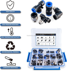 45pcs tự động nhanh chóng kết nối không khí dòng phụ kiện khí nén Kit hội thảo công nghiệp & xe ô tô đẩy để PT Ống phù hợp - Product Image 2