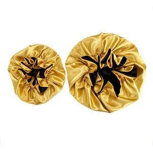 Bonnet en satin doux double couche à marque privée pour filles, enfants et tout-petits, réversible et ajustable pour cheveux bouclés - Product Image 2