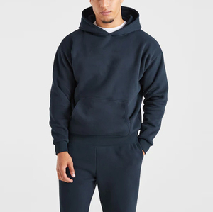 Wholesale OEM Custom Heavy Duty Loose Fit Hoodie Dropped Shoulder Casual Style <b>Men's</b> <b>Pullover</b> Hoodie Cotton 3D Embroidery Fleece - Product Image 5