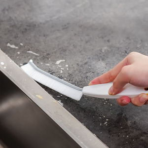 Cepillo multifuncional de nailon para huecos de tira larga, cepillo para grietas, mango de limpieza de suelo de inodoro con cerdas, herramienta de limpieza de baño - Product Image 5