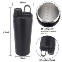 Botella deportiva para bebidas, mezclador de proteína OEM, botellas de agua de Metal de acero inoxidable con tapa
