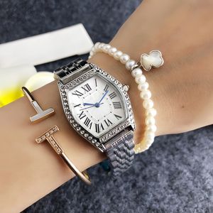 Exquisite silver <strong>cocktail</strong> barrel <strong>watch</strong> Roman scale diamond dial steel band <strong>watch</strong> women's trendy quartz mechanical <strong>watch</strong> - Product Image 4