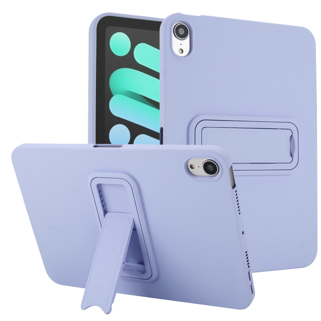 Folding Bracket Portable Adjusted Kickstand Shockproof Case for iPad Mini 4 5 6 7 Soft TPU Skin Touch Simple Tablet Cover Shell