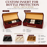 Boîte de rangement pour cadeaux en papier personnalisée, boîtes cadeaux pour vin, emballage pour bouteilles de spiritueux, boîte pliable magnétique