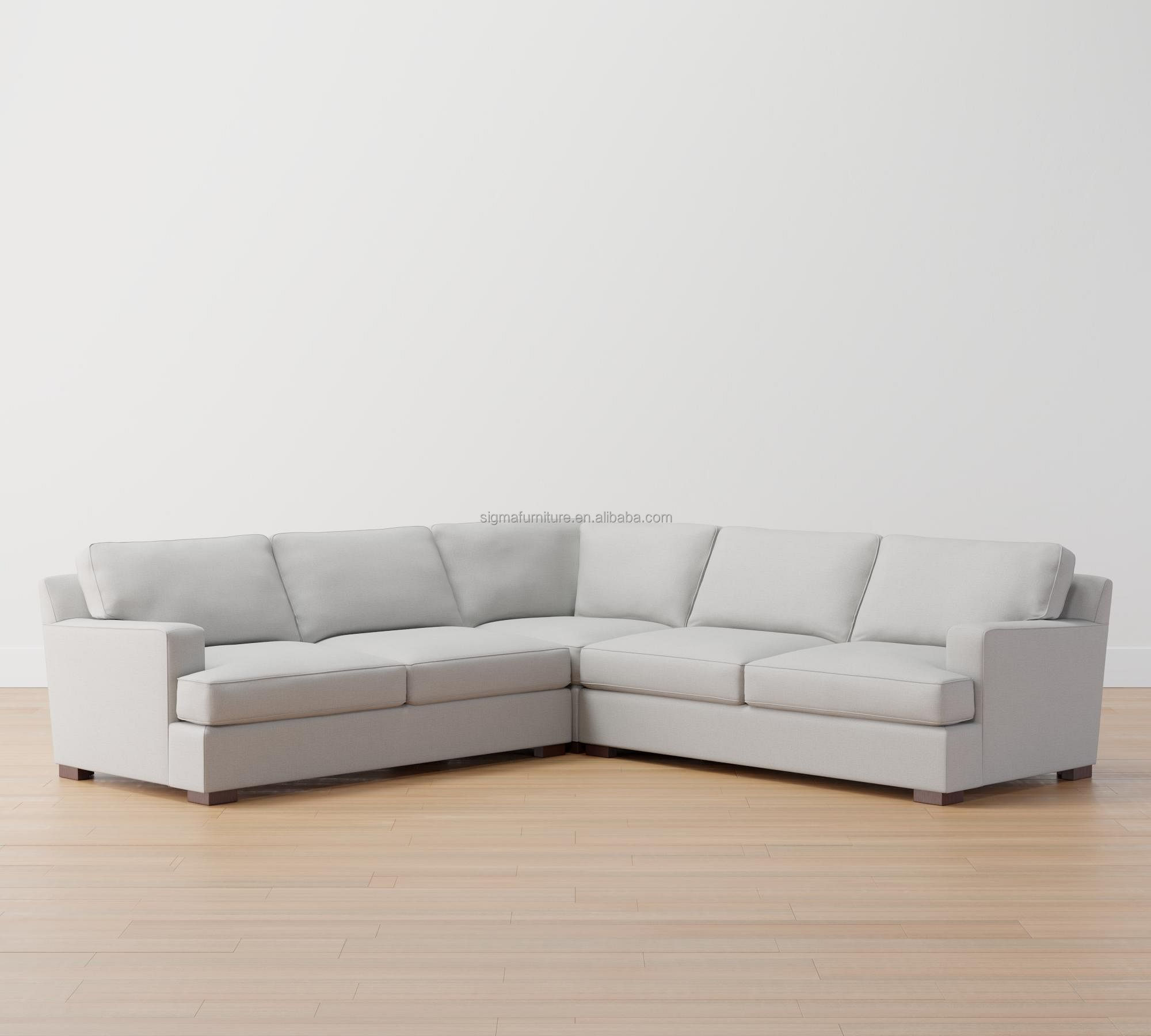 Best quality living room L-shaped sectional sofa bed velvet sleeper couch modular sofa set