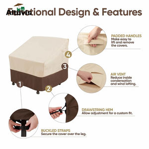 Protection anti-poussière <span class=keywords><strong>pour</strong></span> la maison et le <span class=keywords><strong>jardin</strong></span> canapé 2 places <span class=keywords><strong>housse</strong></span> imperméable <span class=keywords><strong>pour</strong></span> mobilier d'extérieur - Product Image 4