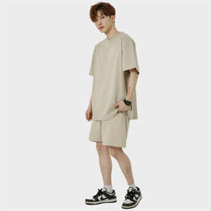 PIY High Quality 240GSM 100% Cotton Tshirt Custom Screen Print Unisex Plain <b>Half</b> <b>Sleeve</b> Oversized Blank <b>T</b> <b>Shirt</b> - Product Image 1