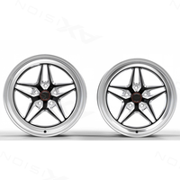 Jantes monobloc AX 18x9 17x11 5x120 Drag, finition noir brillant, forgées en alliage, pour Cadillac CTS-V Street Drag Performance