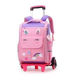 <span class=keywords><strong>Mochila</strong></span> de estudiante bonita de dibujos animados con <span class=keywords><strong>ruedas</strong></span> de carro <span class=keywords><strong>Mochila</strong></span> escolar para niños Trolly para niños niñas y adultos Cómoda y conveniente - Product Image 6