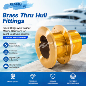 Nuevo accesorio marino HF: Conexión pasante de latón de 3/4 pulgadas con arandela para reemplazo en yates y embarcaciones - Taiwán - Product Image 4