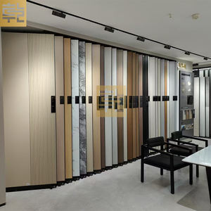 현대 비스듬한 브래킷 디스플레이 랙 제조 풀 푸시 슬라이딩 세라믹 도자기 타일 스탠드 대리석 디스플레이 랙 - Product Image 3