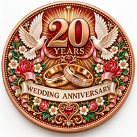 Pièce commémorative personnalisée en cuivre pur 999 de 1 oz pour anniversaire de mariage, haute définition, imprimée UV, objet de collection, cadeau souvenir, artisanat métallique