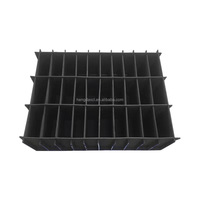 PP Logistique Conteneur Électronique Plateau De Stockage Boîte Avec Diviseurs Poly Antistatique ESD Sûr Rouge Creux Conseil Chiffre-Tout Cas